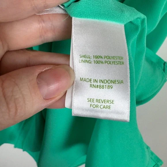 Lilly Pulitzer Green Sleeveless Ruffled Blouse - Picture 6 of 9